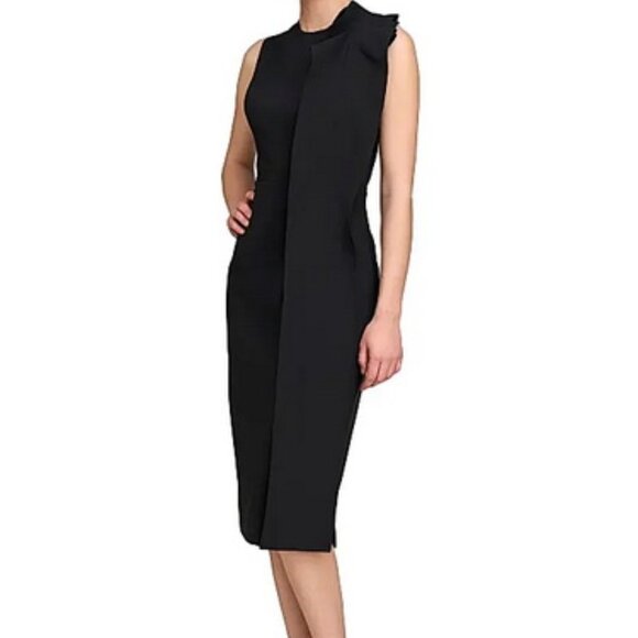 Kay Unger Flint Naomi Stretch Crepe Cocktail Dress - Picture 1 of 3
